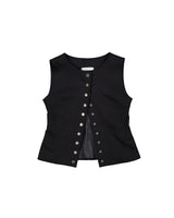 Button vest [Black]