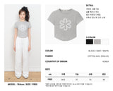 DELAY OFF レースクロップTシャツ (メランジグレー)