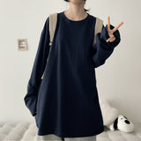モード ベーシック ボックスフィット ロングスリーブ ティーシャツ (5 colors) H&L