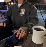  Logane Drake Cash-Like Half Zip-Up Knit