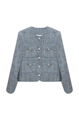 CHERISH TWEED JACKET / SKY BLUE