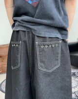 Beane Eyelet Bermuda Denim Pants