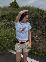 ヒルズコットンクロップTシャツ