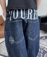 Dape embroidered fly denim pants