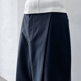 Structured Pleated Wide Pants