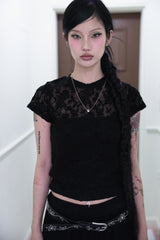 Flower lace T (4color)