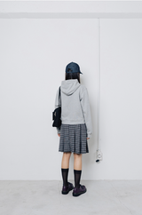 Skull Star Angel Hoodie Zip-up - Grey