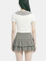 Mave Check Layered Tee