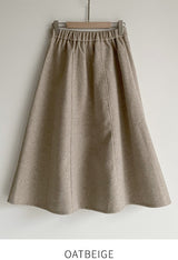 [3 piece set] ReadyU Half-Neck Knit Wool Vest Skirt Set