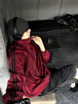 Lightweight High-Neck Side Track Wind Jacket 4color