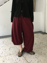 ハーレム レーヨン ワイドバンディングパンツ (3c)