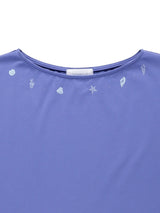 SHELL CAP SLEEVE T (BLUE)