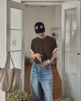 レニーベーシックセミクロップ半袖Tシャツ