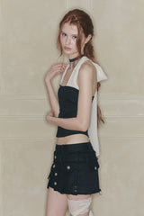 MIDNIGHT HALTER TOP black
