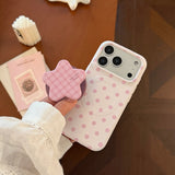 Pink Polka Dot Star Magnetic Stand Case