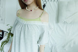 SORBET LOOSE OFF-SHOULDER SHORT SLEEVE T-SHIRT