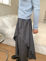 BUTTON TWO-WAY BERMUDA SLACKS (3C)