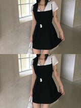 Lise Back Strap Tulip Sleeveless Mini Dress