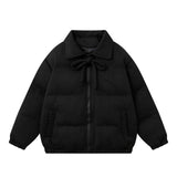 Sweet Ribbon Corduroy Padded Jumper