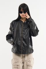 Bangor vintage washed leather jacket