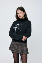 EIRIN WOOL CARDIGAN / CHARCOAL