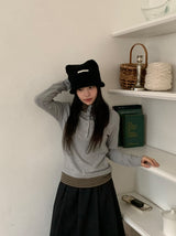Kahome Peach Fuzz Stripe Layered Hoodie