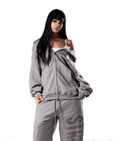 NO STRESS HOTFIX SET HOOD ZIP-UP ASH GRAY