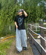 ハートウサギスプレイショートスリーブTシャツ 2C