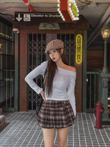 ケリアチェックプリーツスカート