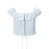 Liora Eyelet Ruffle Blouse