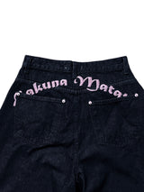 ホットピンクレタリングパンツ  D-1445
