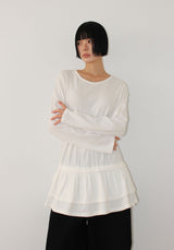 (Brushed) FRILL STRAP LONGSLEEVE