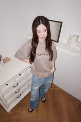プレミアムコットンオーバーサイズフィットラウンド半袖Tシャツ