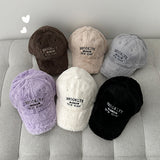 Noah Brooklyn Lettering Embroidery Fur Ball Cap 