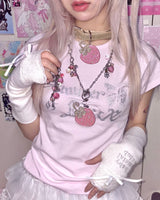 strawberry sparkling choker