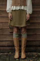 Olvera Satin Skirt [Olive]