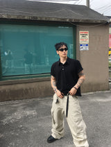 No.1329 pk クロップカラーハーフTシャツ (4color)