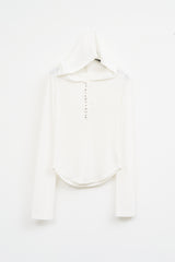 (W) Roa Stud Hooded Top (3color)