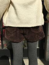 [Guest Look] Corduroy Shorts with Fur Lining (3c)
