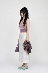 MISTY FLORAL SATIN SKIRT