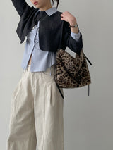 Leopard Fur Shoulder Bag