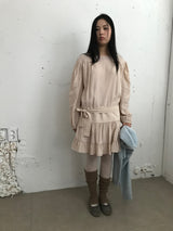 Apricot Pintuck Dress (3 Colors)