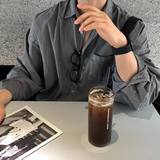 Glass Pigment Basic Cotton Shirt