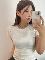 White Chips Knot Necklace