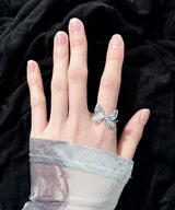 silver butterfly ring