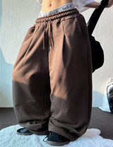 HOT COLORING CURVE BALLOON PANTS ❣🤎🩶🖤4COLOR