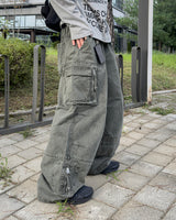 ランセンピグメントウォッシングカーゴパンツ