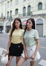 DVRKプライブバーロゴニットクロップドTシャツ - ミント