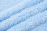 13DE MARZO Faux Mink Fur Zip Jacket