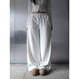 【MADE】winter velour pants, white